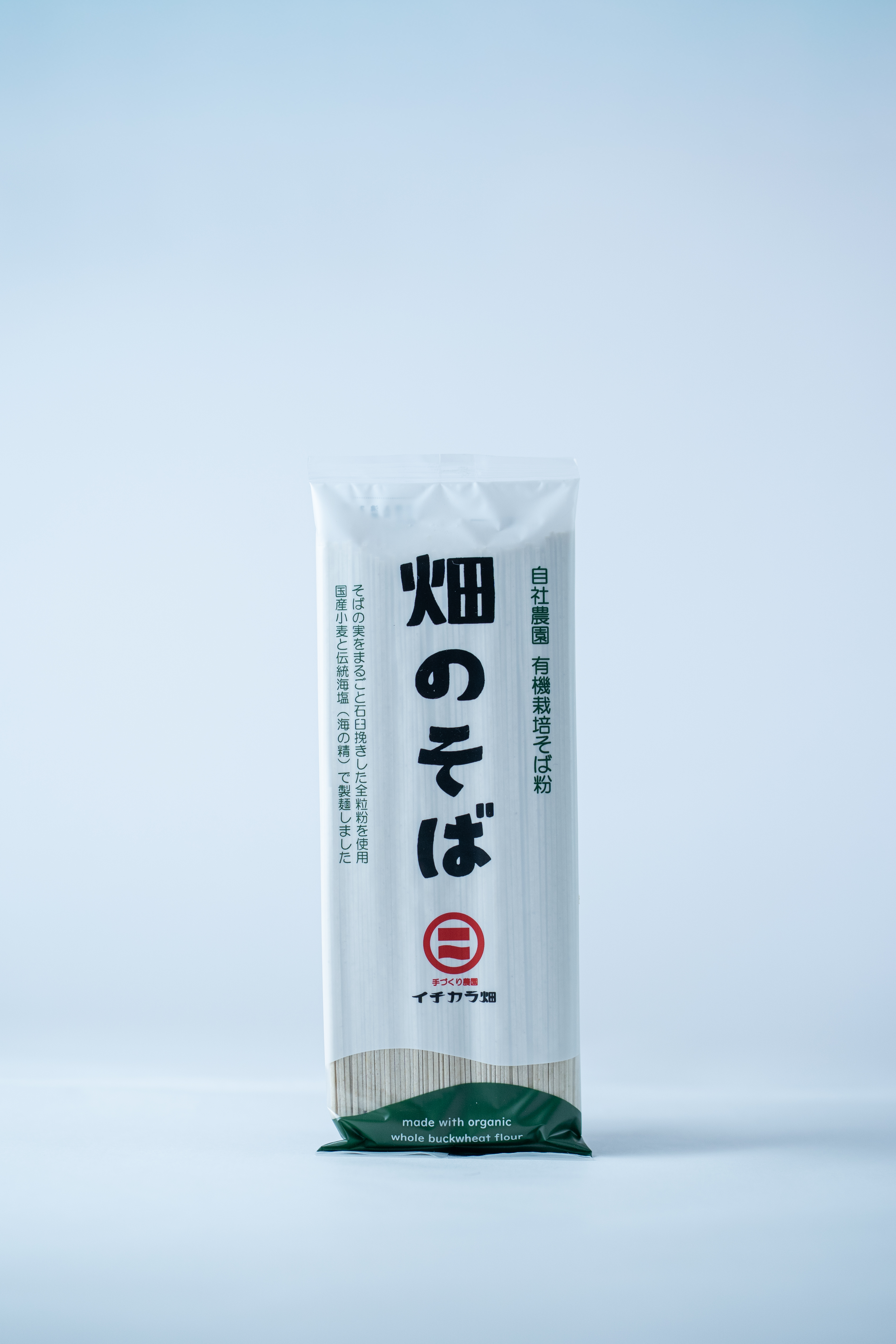 【イチカラ畑】有機そば全粒粉使用「畑のそば乾麺」(180g)