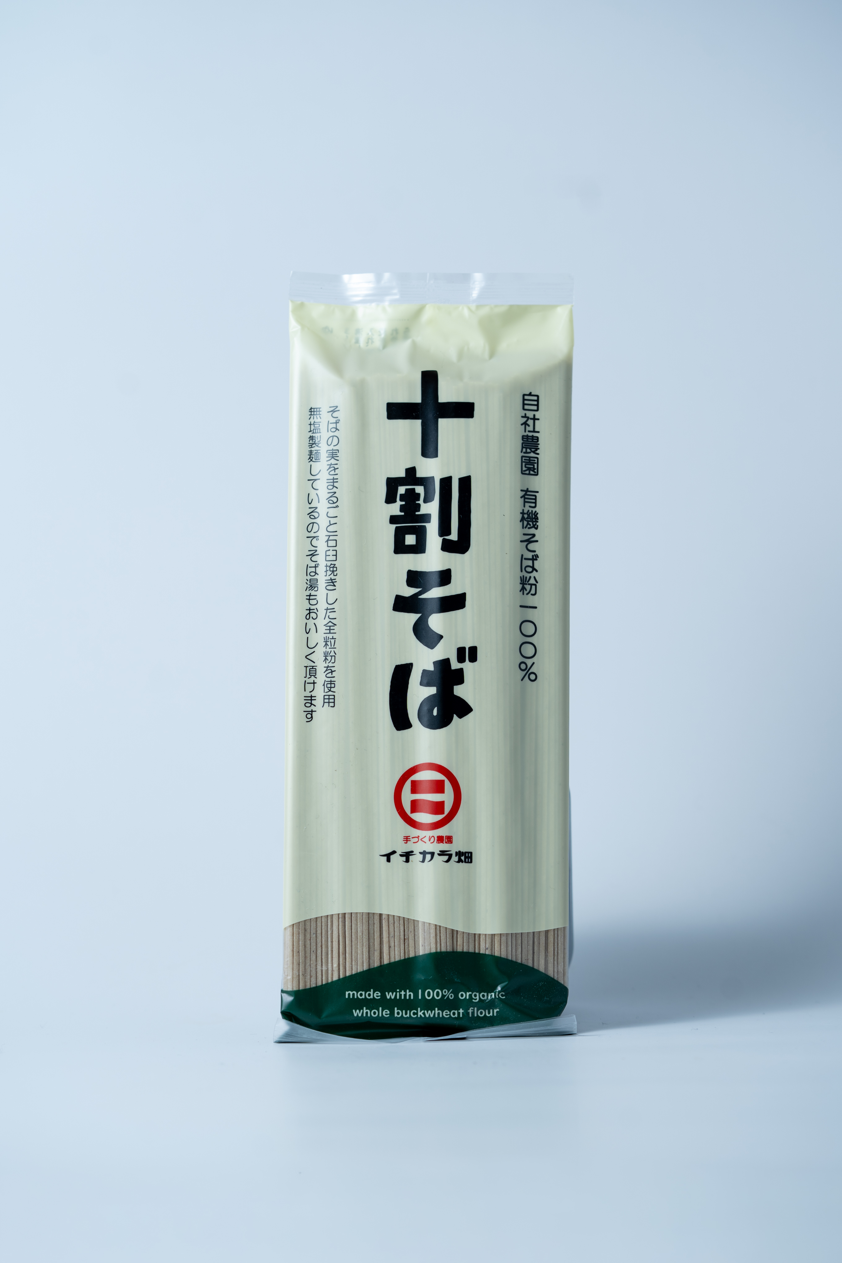 【イチカラ畑】魚沼産全粒そば粉100%使用「十割そば乾麺」(180g)