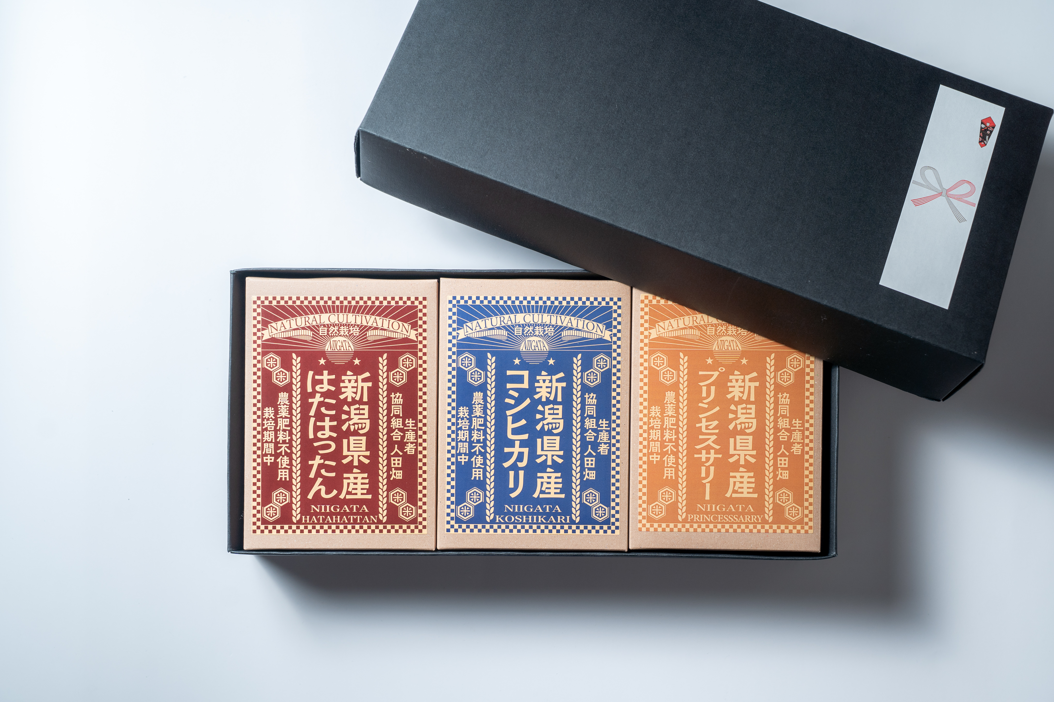 自然栽培米3種セット（2合(300g)×6）真空パック