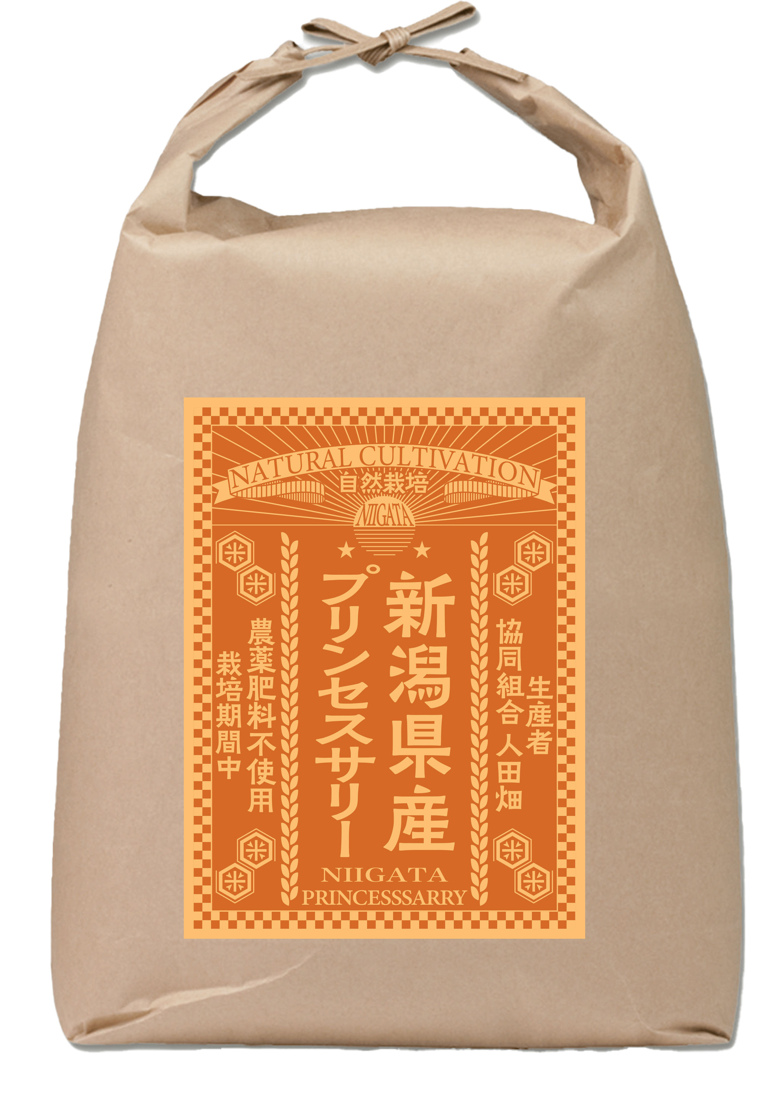 【新米】令和7年産自然栽培 新潟県プリンセスサリー 5㎏ 精米  (生産者：協同組合 人田畑）